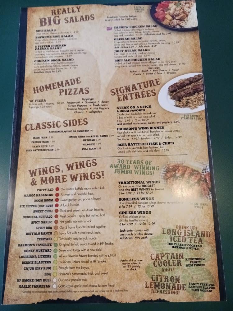 Harmon's Pub Menu image 2